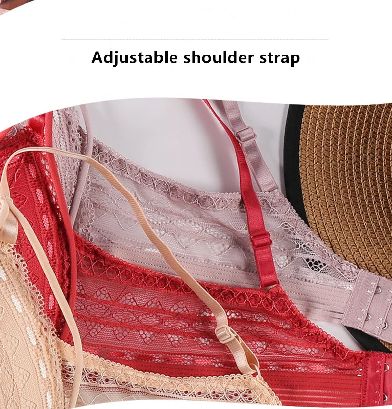 Sexy Lace Bralette for Women – Soft Wireless Push Up Bra