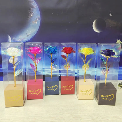 Galaxy Rose Eternal 24K Gold Foil Flower | Romantic Valentine's Day Gift