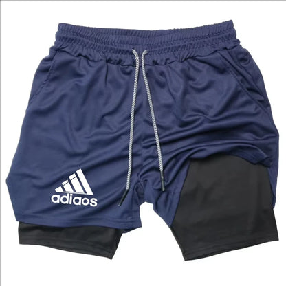 Men’s 2 in 1 Athletic Shorts – Compression Running Gym Shorts Quick Dry Sportswear for Men