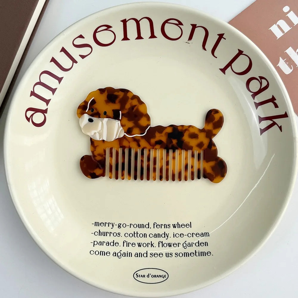 Cute Animal & Fruit Hair Comb Collection – Kawaii Acetate Detangling Comb for Women, Kids & Aesthetic Accessories