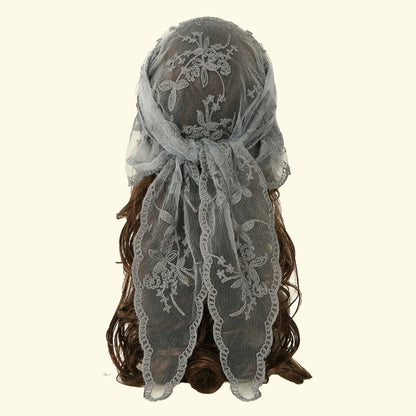 Fashion Ins Lace Hair Scarf Women Retro Triangle Hair Bands Vintage Triangular Headscarf Girls Elegant Headwear Hair Accessories