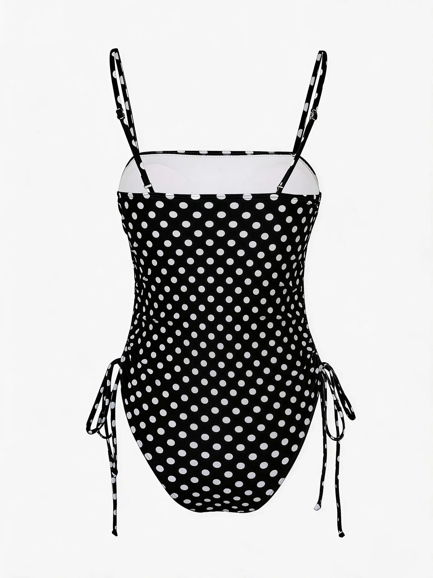 Pink Polka Dot High Cut Bikini Set Women Retro Ruched Swimwear Beach Outfit