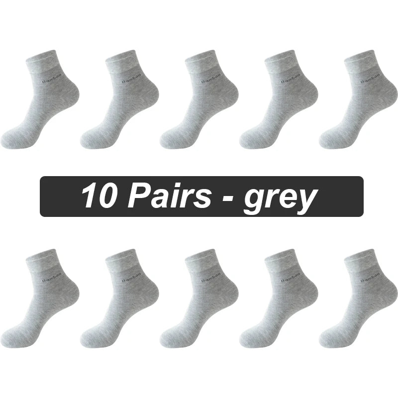 Bamboo Fiber Crew Socks – Soft Breathable Casual Dress Socks for Men & Women