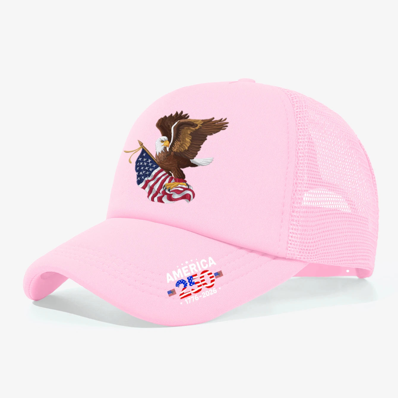 USA Eagle Print Trucker Hat – Adjustable Patriotic Baseball Cap