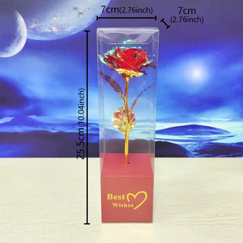 Galaxy Rose Eternal 24K Gold Foil Flower | Romantic Valentine's Day Gift