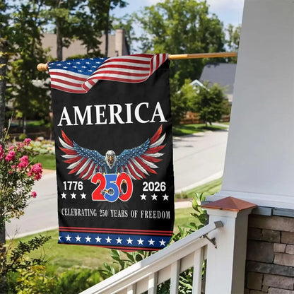 USA 250th Anniversary Garden Flag 12x18 Inch Bald Eagle 1776-2026 Patriotic Garden Flags 4th of July Independence Day