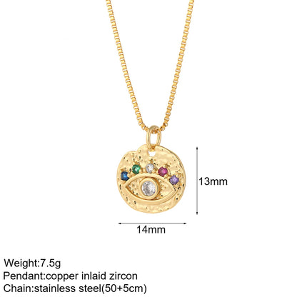 Gold Charm Pendant Necklace Collection – Celestial Eye Heart Sun Moon Layered Necklaces for Women