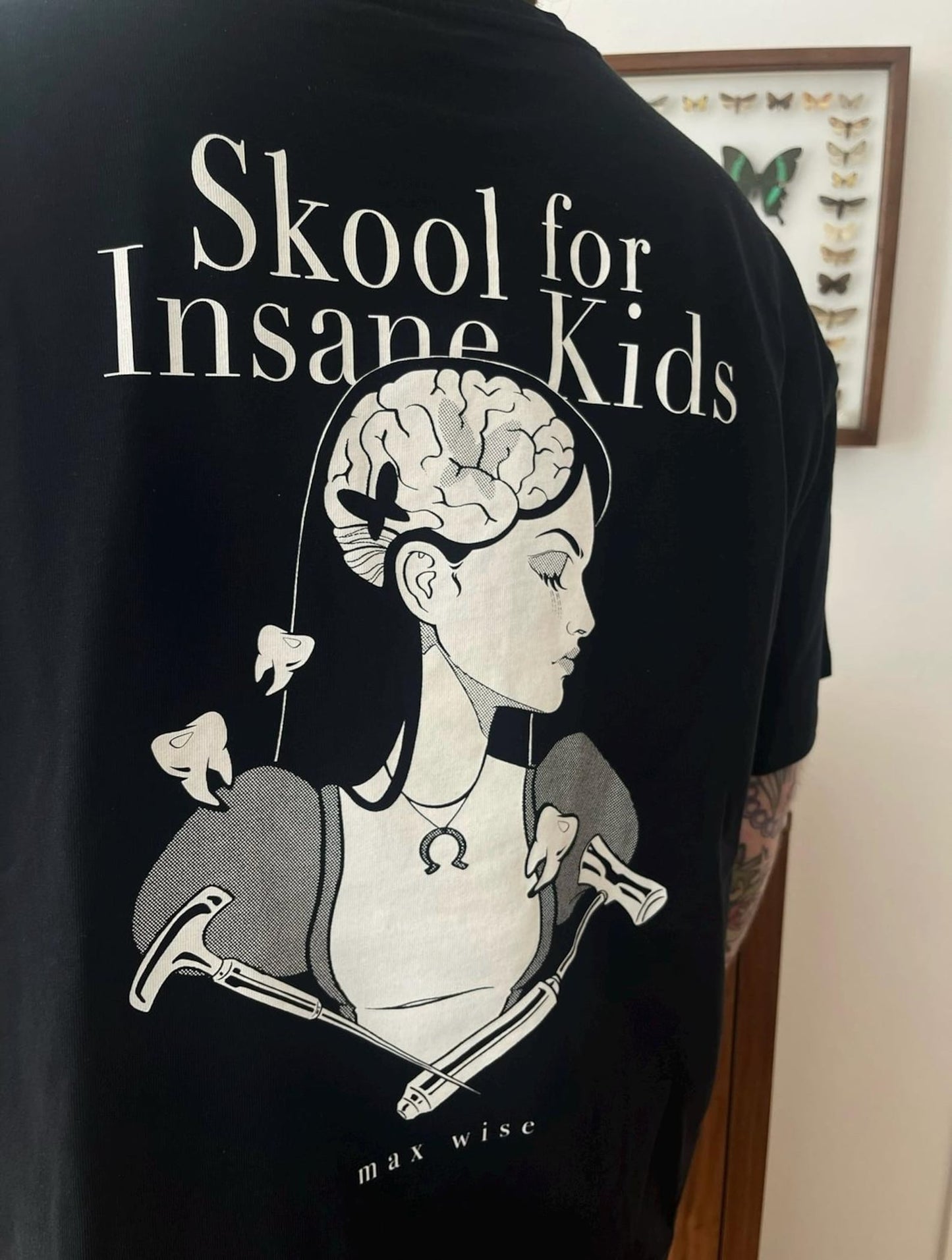 Skool for Insane Kids, Graphic Tee Tops, Fashion Cotton, Full Colors, Full Sizes, For Men, For Women