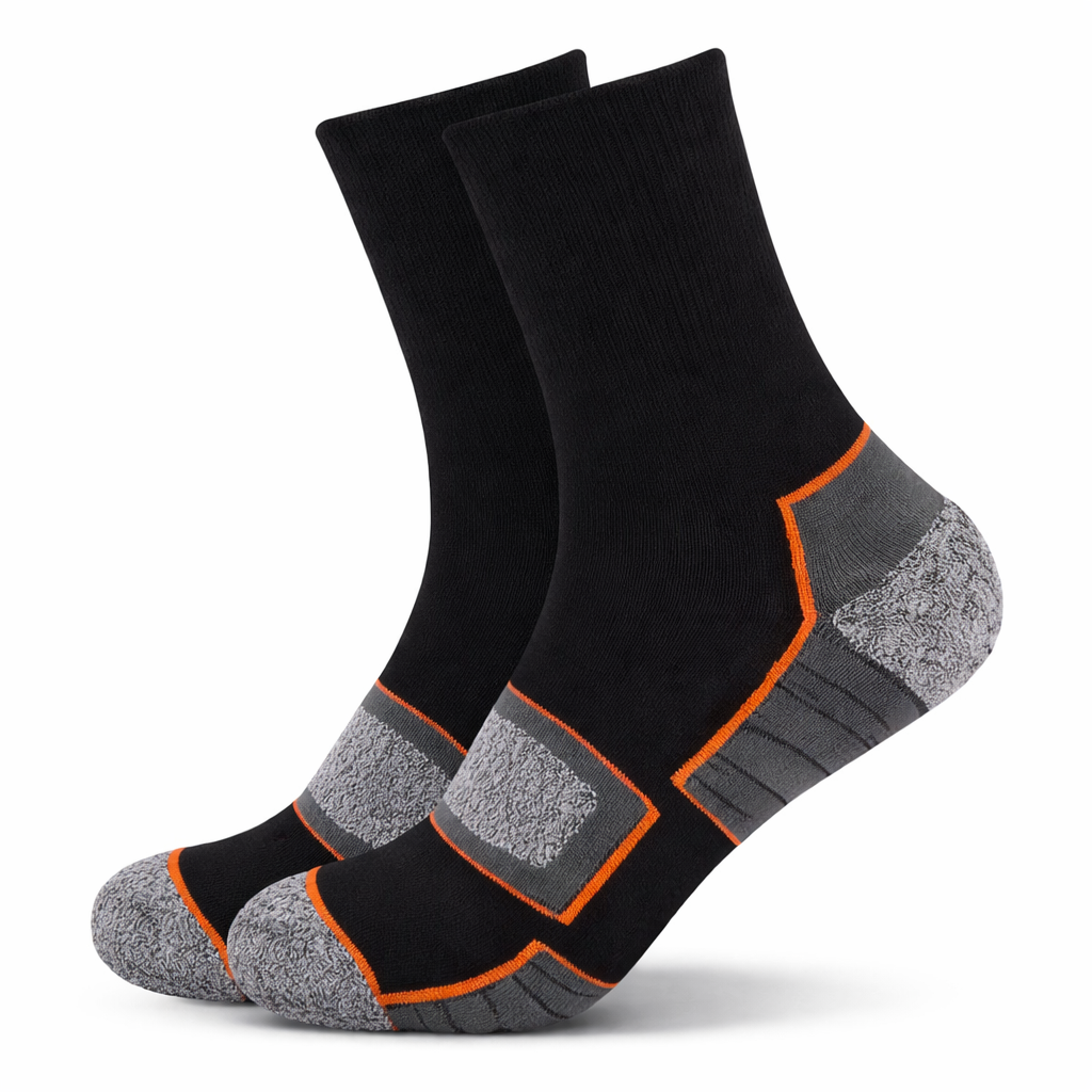 Unisex Sports Socks, Thick Cushion, Non-Slip Mid-Calf Running Cycling Soccer Socks, Breathable Athletic Socks