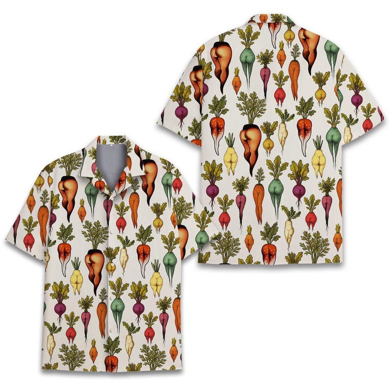 Funny Vegetable Butt Hawaiian Shirt for Men Women Youth