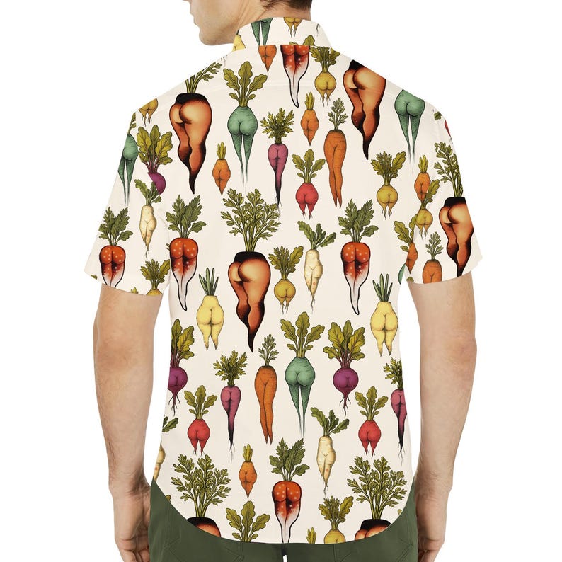 Funny Vegetable Butt Hawaiian Shirt for Men Women Youth
