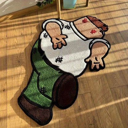 VIKAMA Cartoon Character Carpet, Boy's Bedroom Plush Carpet, Soft Bed Edge Carpet, Living Room Anti-Slip Mat, Home Decoration