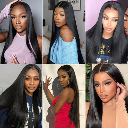 Straight Human Hair Lace Closure Natural Color Pre-Plucked 100% Brazilian Virgin Hair 10-20 Inch Full End Free/Middle Part