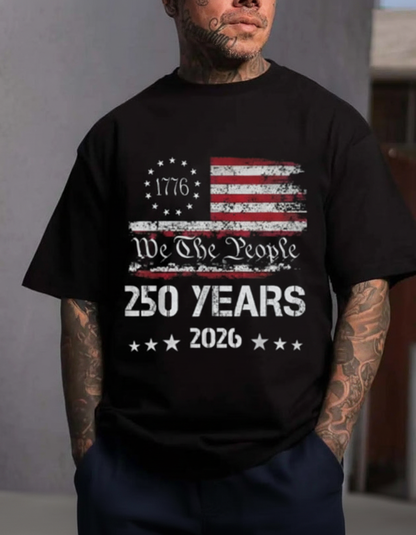 America 250th Anniversary T-Shirt 2026 – We The People USA Flag Tee, 4th of July Patriotic Shirt, Independence Day Gift