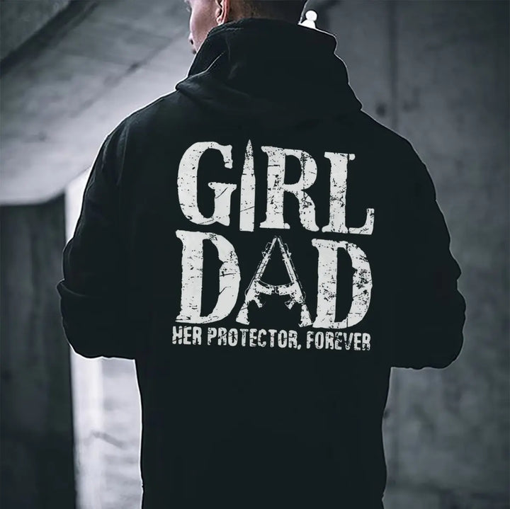 Girl Dad Hoodie – Proud Father Graphic Pullover Hoodie for Dads