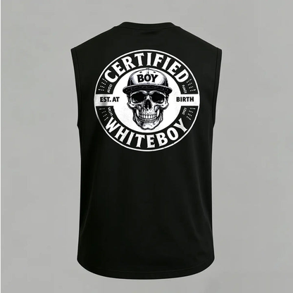 Men’s Skull Graphic Tank Top – Sleeveless Gym Shirt Casual Muscle Tee Streetwear for Men
