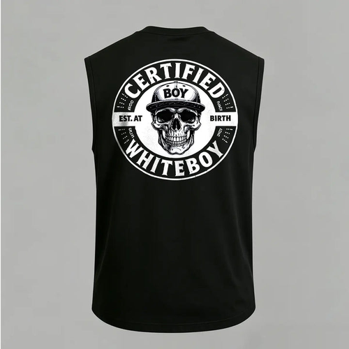 Men’s Skull Graphic Tank Top – Sleeveless Gym Shirt Casual Muscle Tee Streetwear for Men