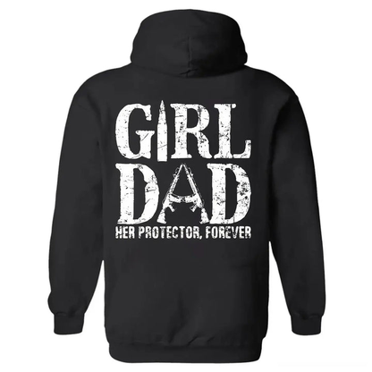 Girl Dad Hoodie – Proud Father Graphic Pullover Hoodie for Dads