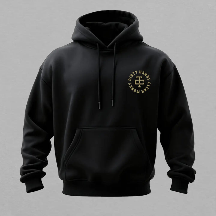 Dirty Hands Clean Money Skull Hoodie – Graphic Workwear Streetwear Pullover