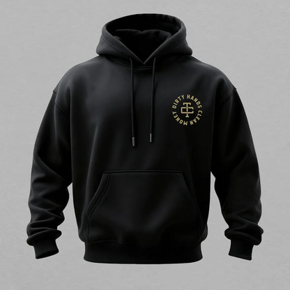 Dirty Hands Clean Money Skull Hoodie – Graphic Workwear Streetwear Pullover